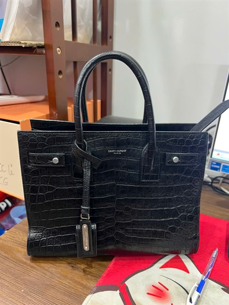 Túi YSL đen da cá sấu (GNR477478-0218) sz26 (HN) KG+