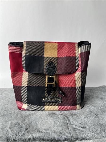 Balo Blue Label kẻ đỏ đen sz25x14x23cm (HN) KG+