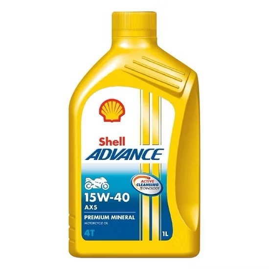 Nhớt xe số Shell Advance 4T AX5 15W-40 dung tích 1 lít