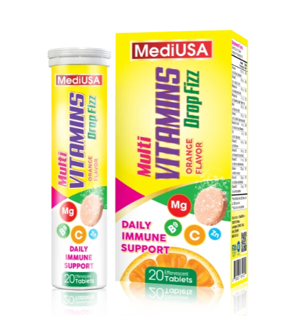 Viên sủi MediUSA Multi Fizz 20 viên tăng cường sức khoẻ và đề kháng