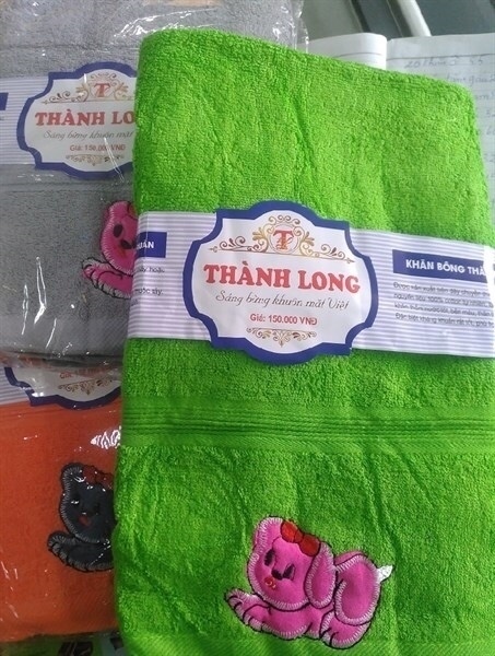 Khăn mặt thêu sợi tre Thành Long 30 x 50CM