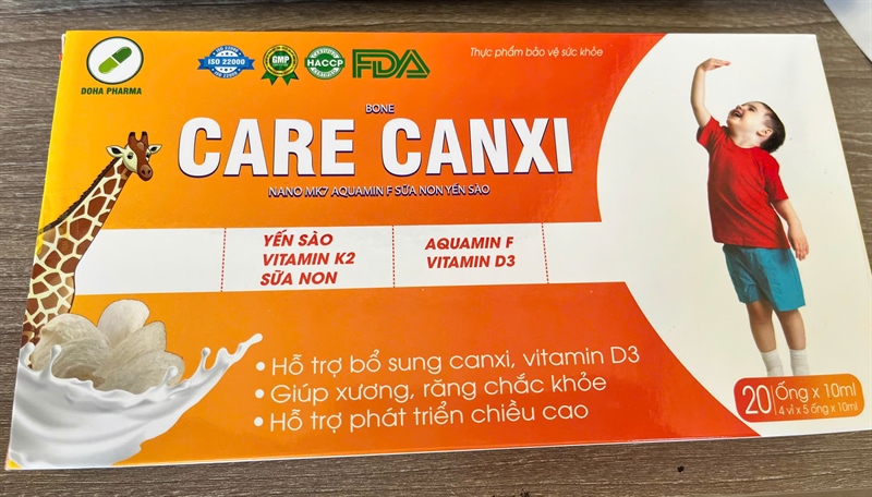 Hỗ trợ xương khớp bone care canxi nano mk7 aquamin f sữa non yến sào diophaco (h/20o/10ml)