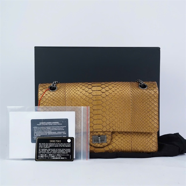 Túi Chanel vàng da trăn (16917583) sz28 (HN) KG+