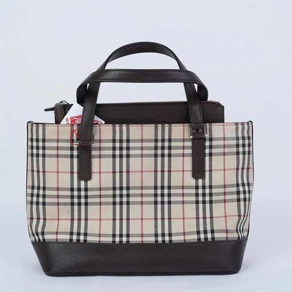 Túi BBR nâu kẻ sọc miệng sz28 - đáy sz24 (HN) KG+