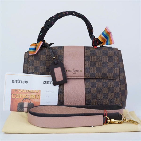 Túi LV Cluny ô vuông nâu phối hồng (TR0188) sz27 KG+