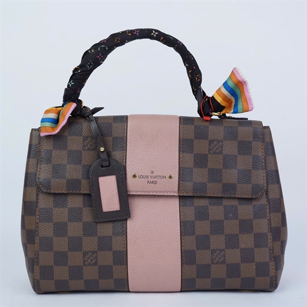Túi LV Cluny ô vuông nâu phối hồng (TR0188) sz27 KG+