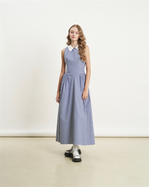 Marjane White Collar Dress