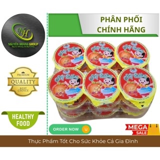 Vĩ 6 Cốc - Thạch Sơn Hải Pudding Vị Đào 360g ( 6 Cốc x 60gr)*8/ THÙNG