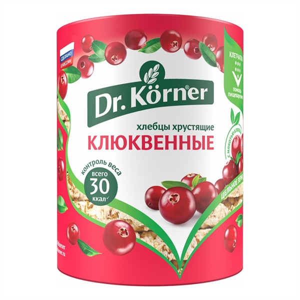 Dr.Korner Crunchy Cereal Cocktail Cranberry Crispbreads 100g