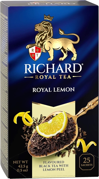 Richard Royal Lemon Flavored Black Tea 25 Sachets