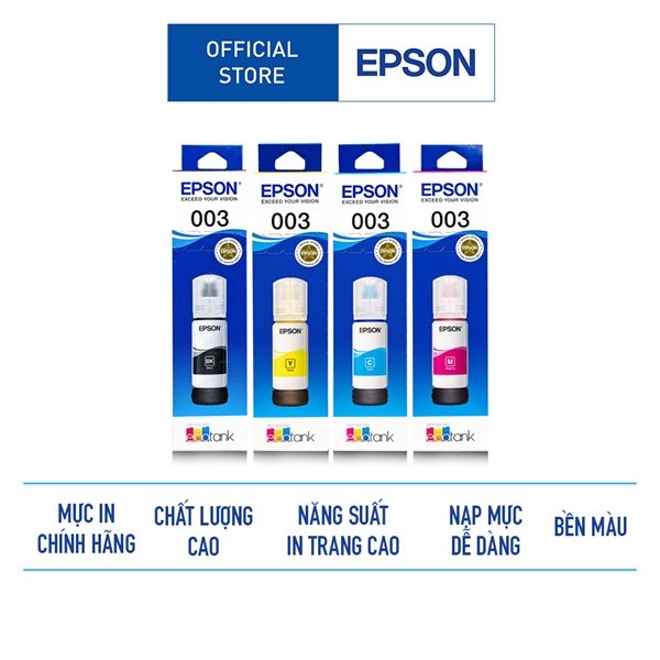 Mực màu Epson 003 HÃNG L1110/3110/L3150/L1210/L3210 (C13T00V200) C