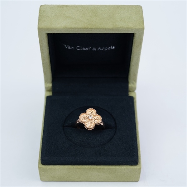 Nhẫn Van Cleef hoa vàng hồng (JB414425) sz51 (HC) +