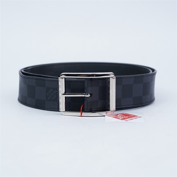 Thắt lưng LV ô vuông đen 4x107cm KG+