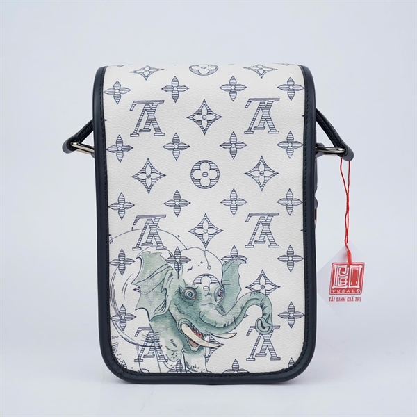 Túi LV đeo chéo trắng pha đen in hình hươu (FO4176) sz15 KG+