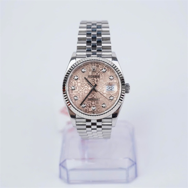 Đồng hồ Rolex bạc mặt hồng (144T2659) sz38 (HC) KG+