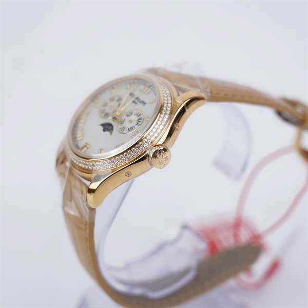 Đồng hồ Patek Philippe mặt tròn dây nâu (5876775) sz38.8 (HC) KG+