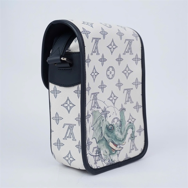 Túi LV đeo chéo trắng pha đen in hình hươu (FO4176) sz15 KG+