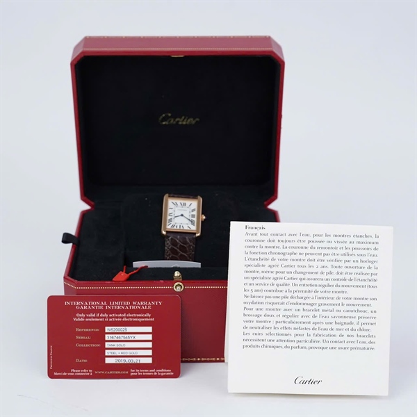 Đồng hồ Cartier dây nâu (3167467545YX) sz31.3 (HC) KG+