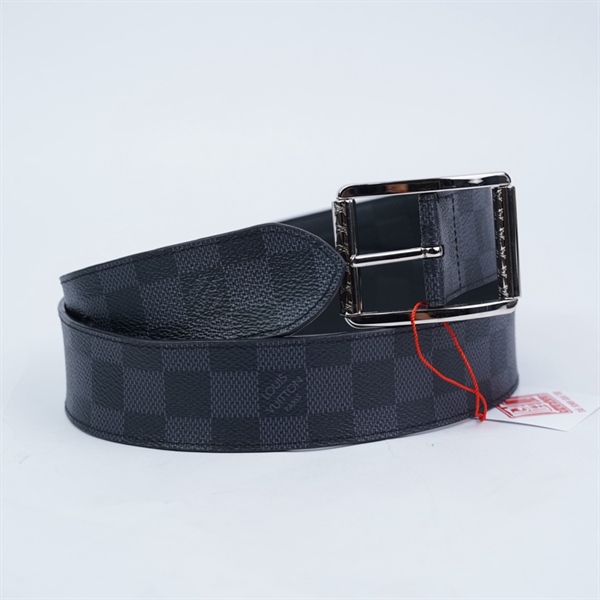 Thắt lưng LV ô vuông đen 4x107cm KG+