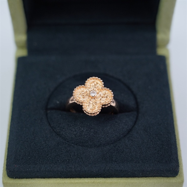 Nhẫn Van Cleef hoa vàng hồng (JB414425) sz51 (HC) +