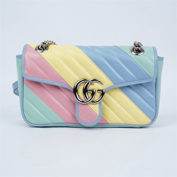 Túi GG Marmont phối nhiều màu (443497-520981) sz25 KG+