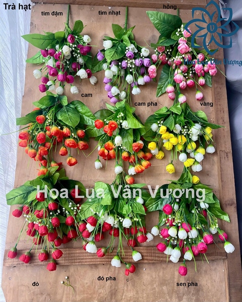 Trà hạt - vàng - Hoa cành ngắn - Hoa Lụa Vân Vượng