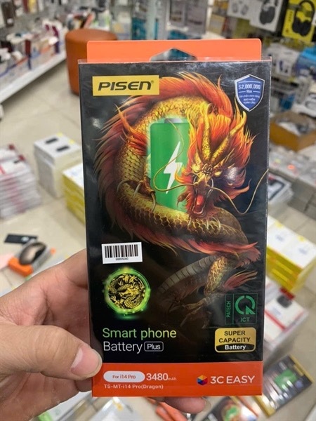 Pin iPHONE 15 Pro Max 6.9 PISEN dung lượng chuẩn