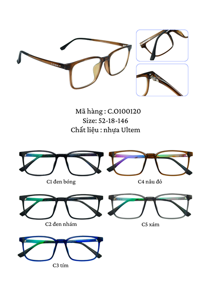 Gọng Ultem 100 + hộp C.O lens2 mã CO100120
