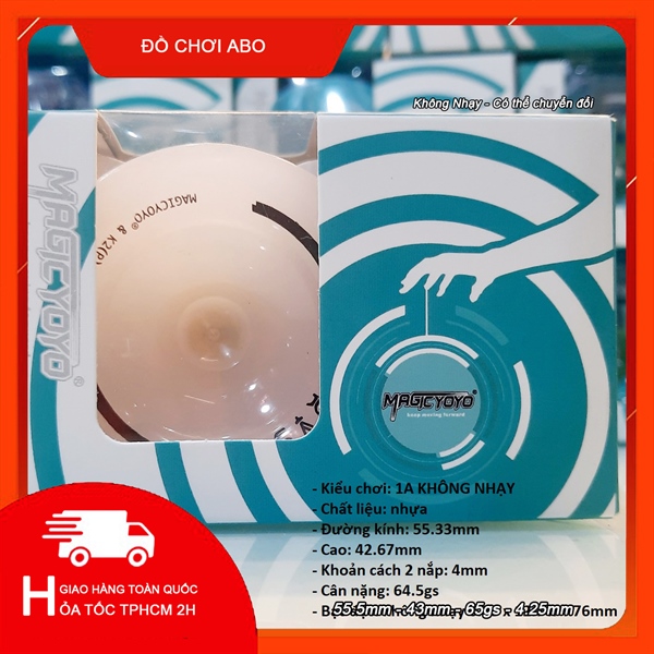 K2-TR YOYO MAGIC CRYSTAL 1A NHỰA KHÔNG NHẠY DÂY MÀU TRẮNG SỮA Solid White