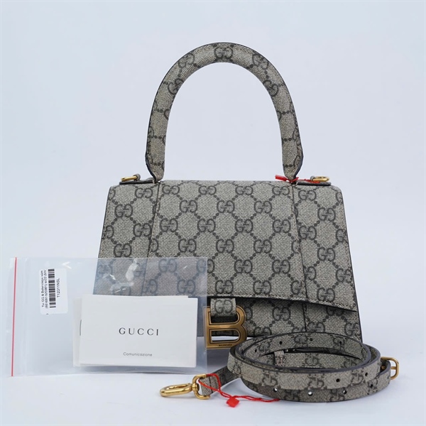 Túi GG & Balenciaga xám (681697-520981) sz22 (MV) KG+