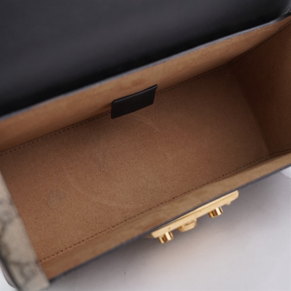 Túi GG Padlock xám quai trúc kèm 2 chìa (603221-520981) sz23 (L-N) KG+