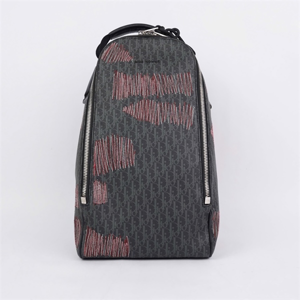 Túi Dior đeo chéo đen họa tiết (22-BO-0156) sz20 (L-N) KG+