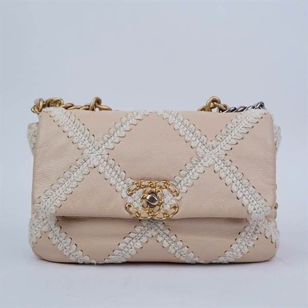 Túi Chanel C19 nude (30888143) sz25 (MV) KG+