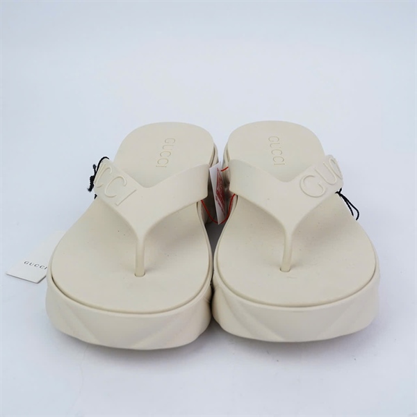 Dép GG trắng cao 5p sz37 (MV) KG+