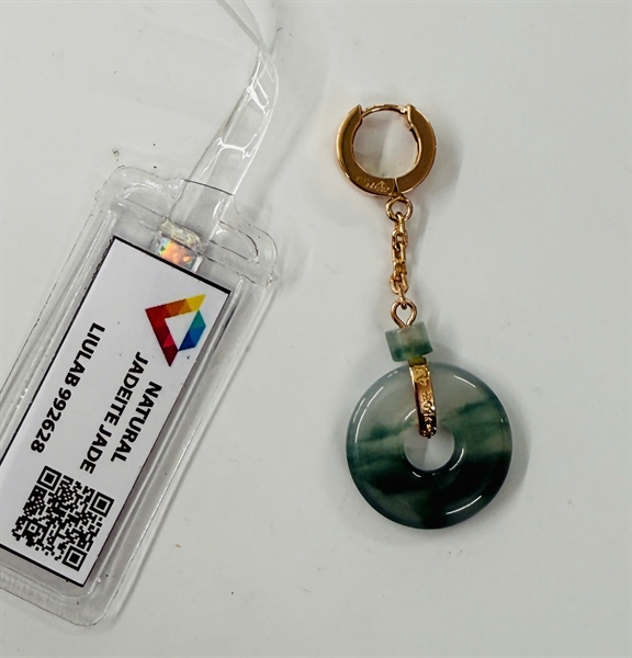 Bông tai Băng hoa bay jadeite a Myanmar 992628