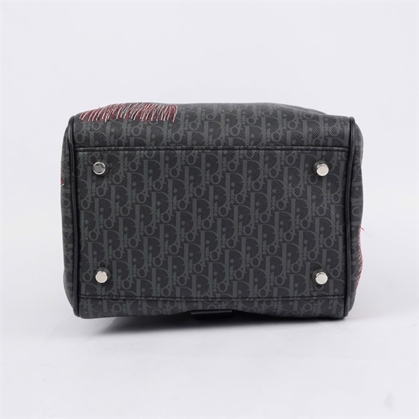 Túi Dior đeo chéo đen họa tiết (22-BO-0156) sz20 (L-N) KG+