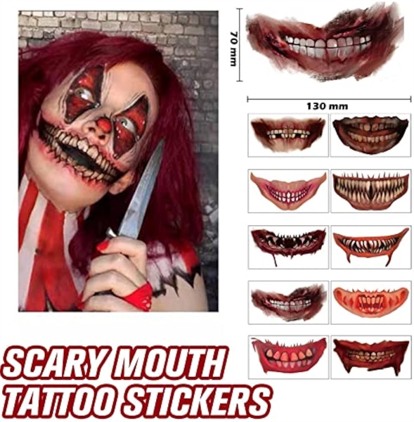 Hình xăm Môi Zombies Big Mouth