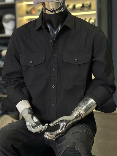 SM TD-QCCC - 8935 Vải sọc ẩn- Đen