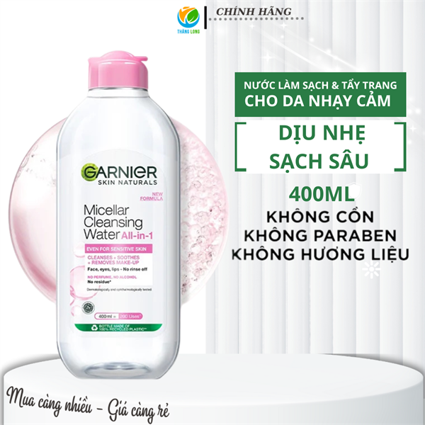 GRN NƯỚC TẨY TRANG NHẬY CẢM PINK 400ML