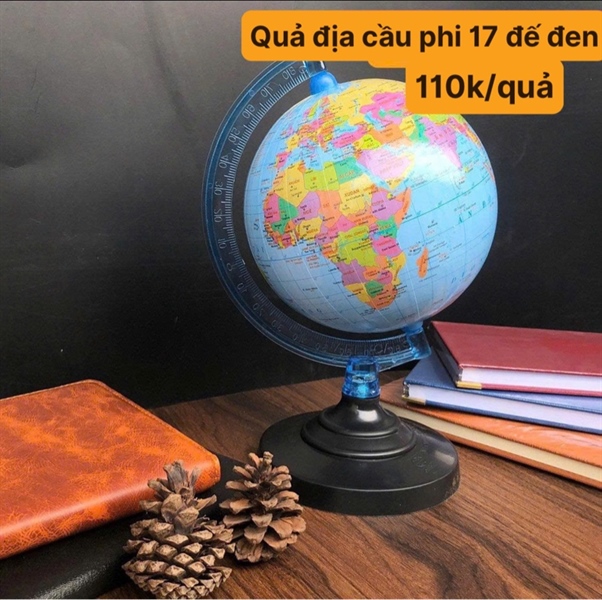 Quả địa cầu đế nhựa phi 17-Đế đen