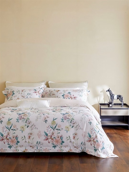 Bộ ga Vintage hồng pastel in hoa - LF03.06