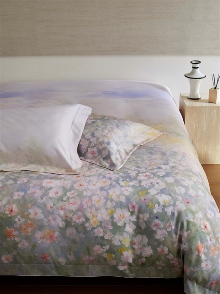 Bộ ga hoa sơn mài nền ghi - LF05.05