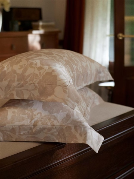 Bộ ga TigerRose hoa hồng nâu nhạt | Cotton Ai Cập - LF02.06