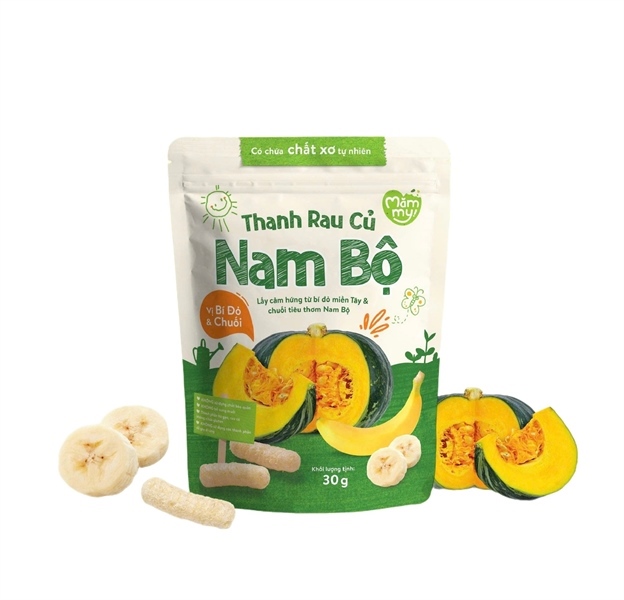 Bánh Mămmy vị bí đỏ chuối Nam Bộ 6m+ 30g