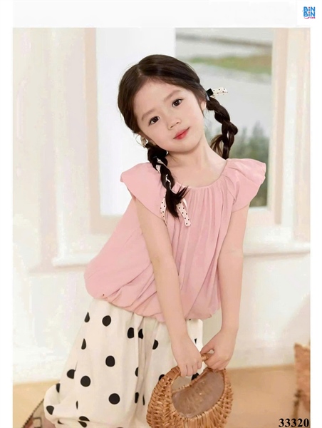 33320-Áo bí hồng cổ tròn