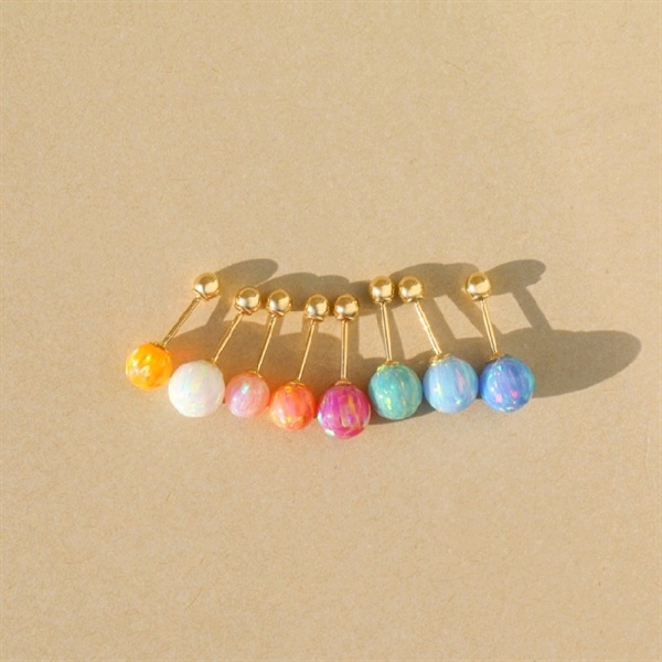 14K Opal color ball piercing 3mm