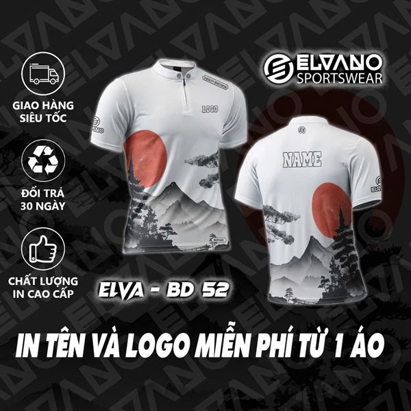 Áo Billiards ELVANO thiết kế cao cấp Mẫu ELVA-BD52