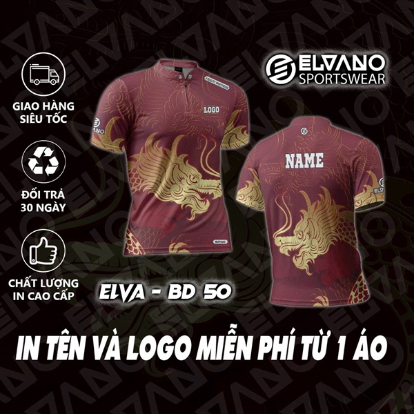 Áo Billiards ELVANO thiết kế cao cấp Mẫu ELVA-BD50