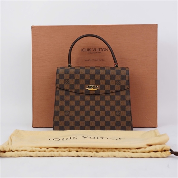 Túi LV Vintage Kelly ô vuông nâu (SR0918) sz26 +