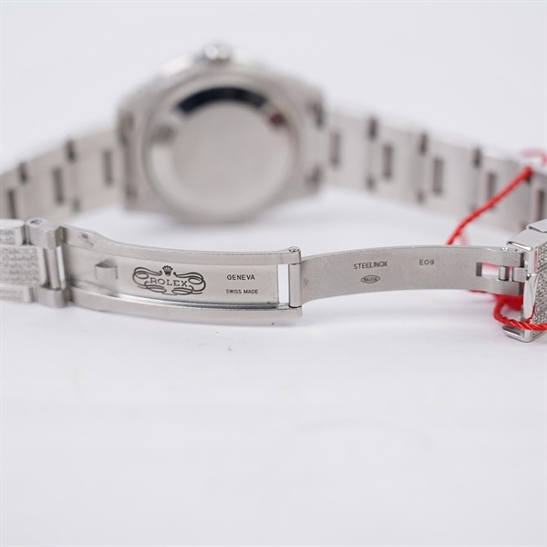 Đồng hồ Rolex bạc full kim, kim màu, kim độ (702MY199) sz34 +